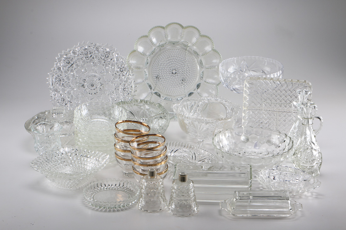 Generous Assortment of Cut and Pressed Glass