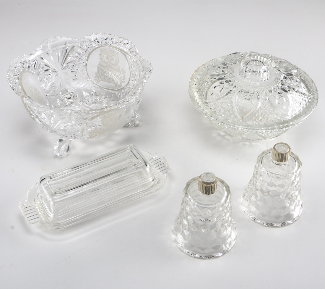 Generous Assortment of Cut and Pressed Glass