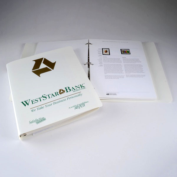 Two West Star Bank Stamp Collection Binders
