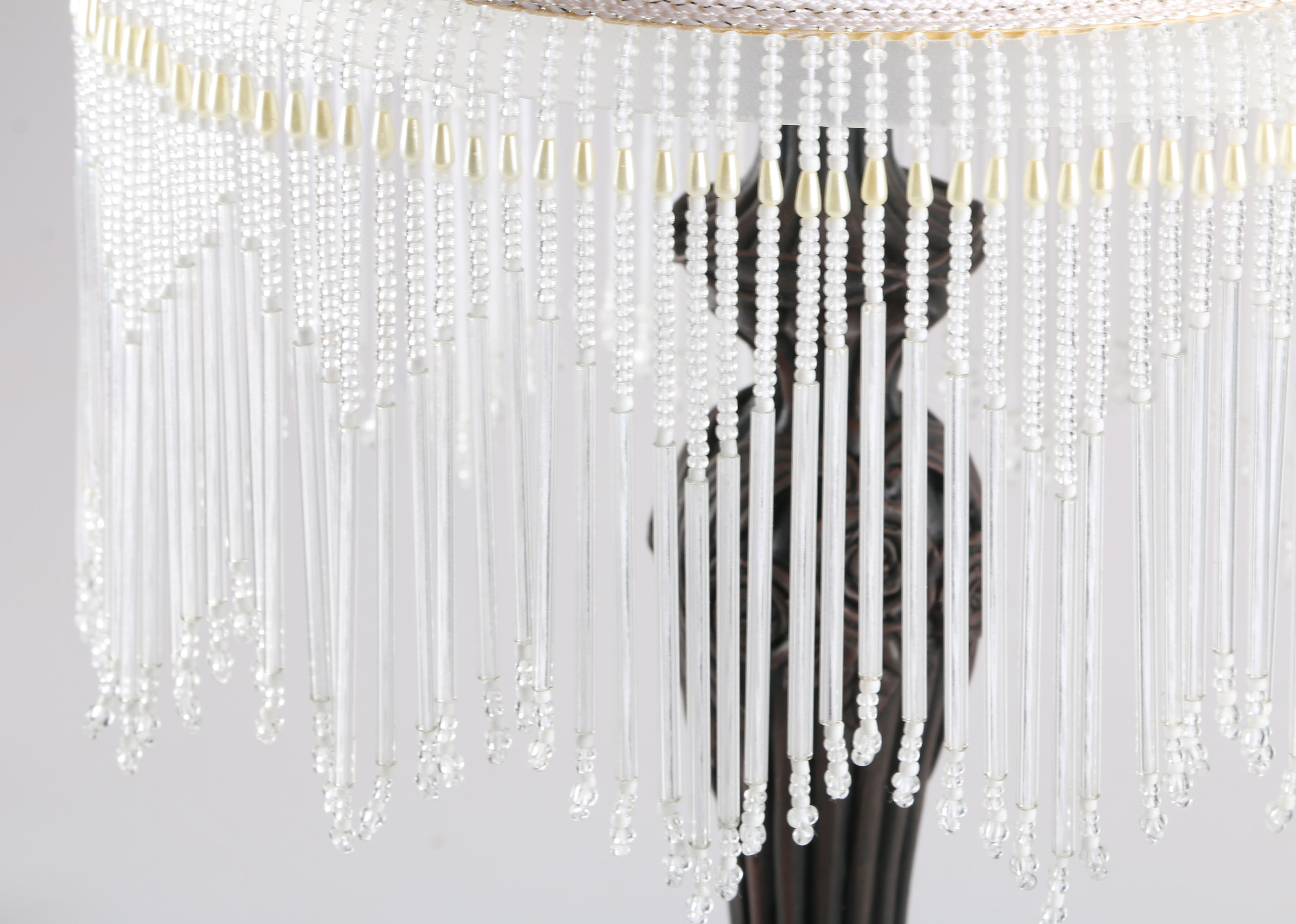 Cheyenne Table Lamp with Victorian Style Glass Shade