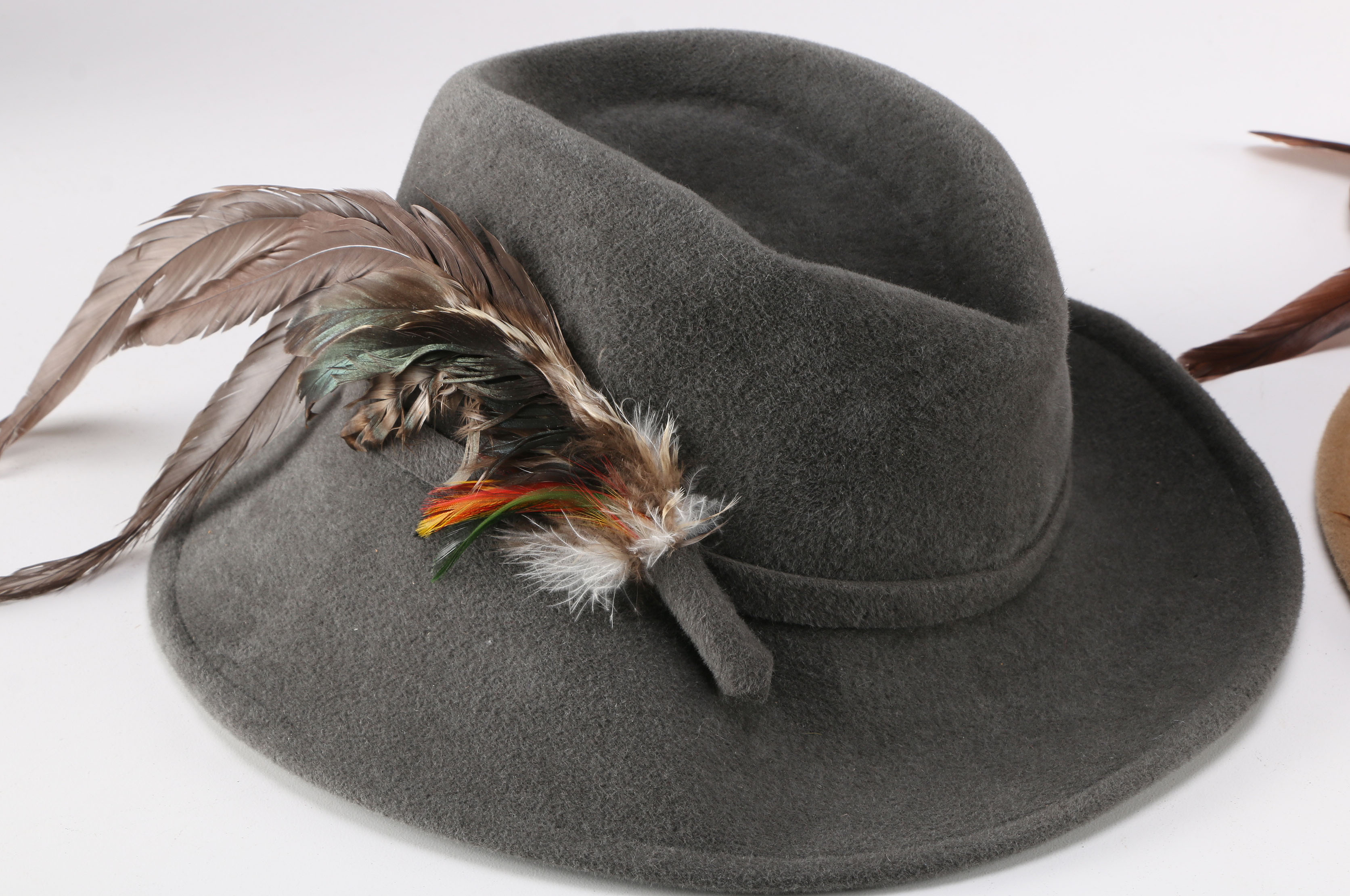 Pair of Wool and Feather Hats from Betmar