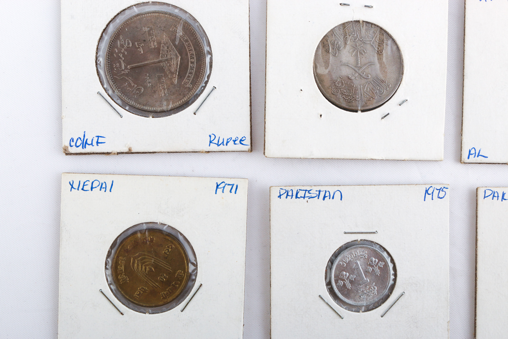 Collection of Pakistani and Nepalese Coins