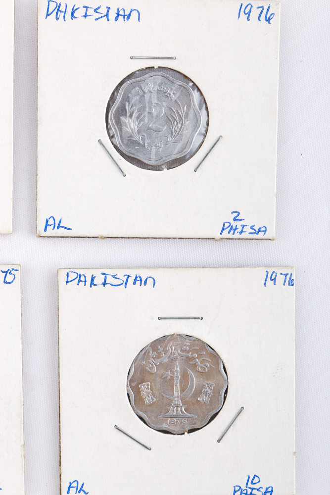 Collection of Pakistani and Nepalese Coins