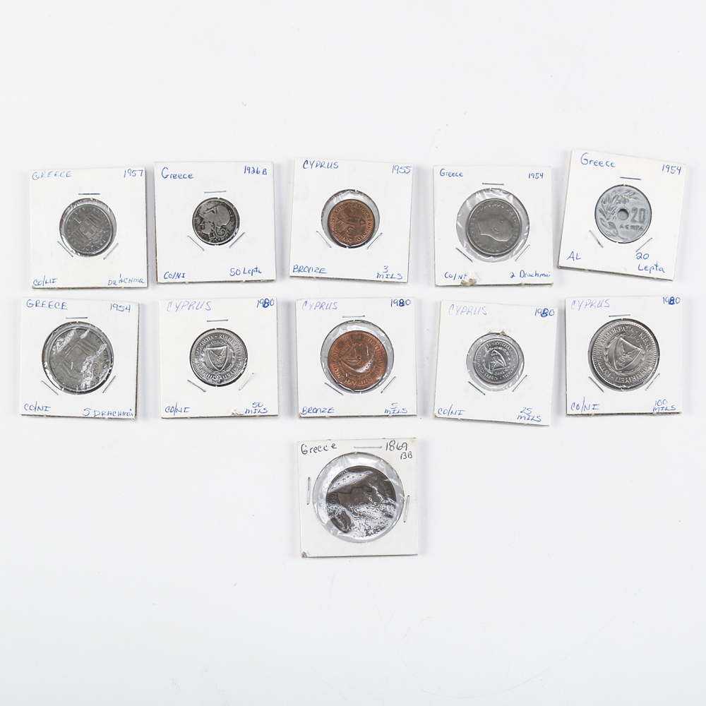 Collection of Coins from Greece and Cyrpus