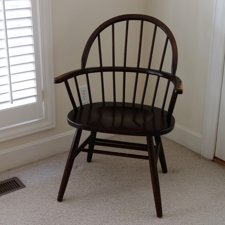 Vintage Fan Back Windsor Arm Chair