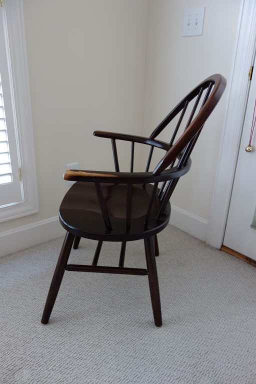 Vintage Fan Back Windsor Arm Chair