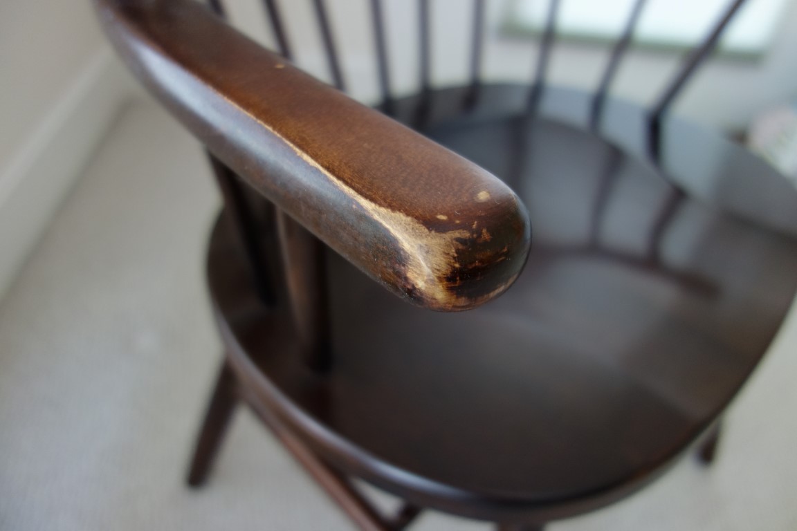 Vintage Fan Back Windsor Arm Chair