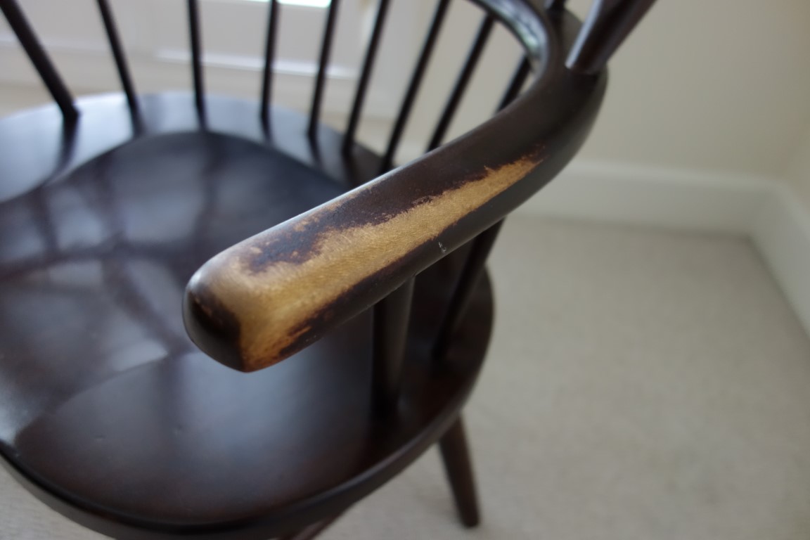 Vintage Fan Back Windsor Arm Chair