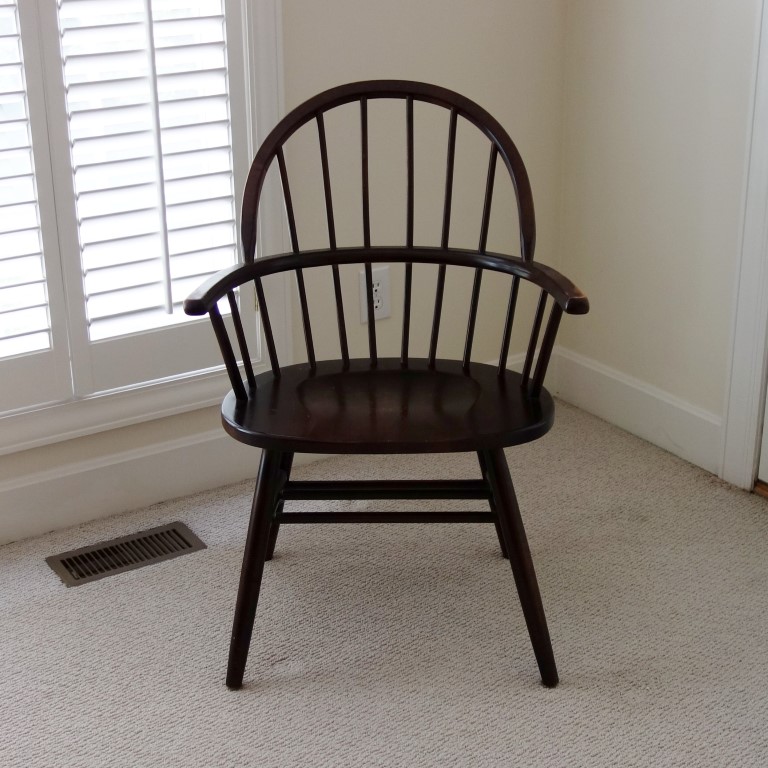 Vintage Fan Back Windsor Arm Chair