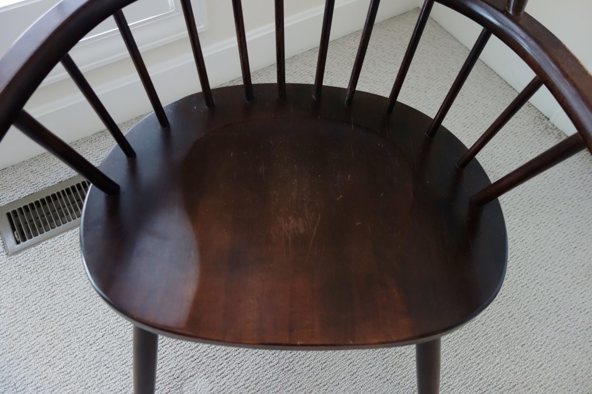 Vintage Fan Back Windsor Arm Chair