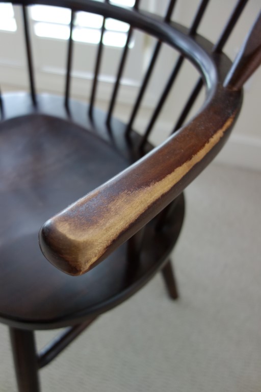 Vintage Fan Back Windsor Arm Chair