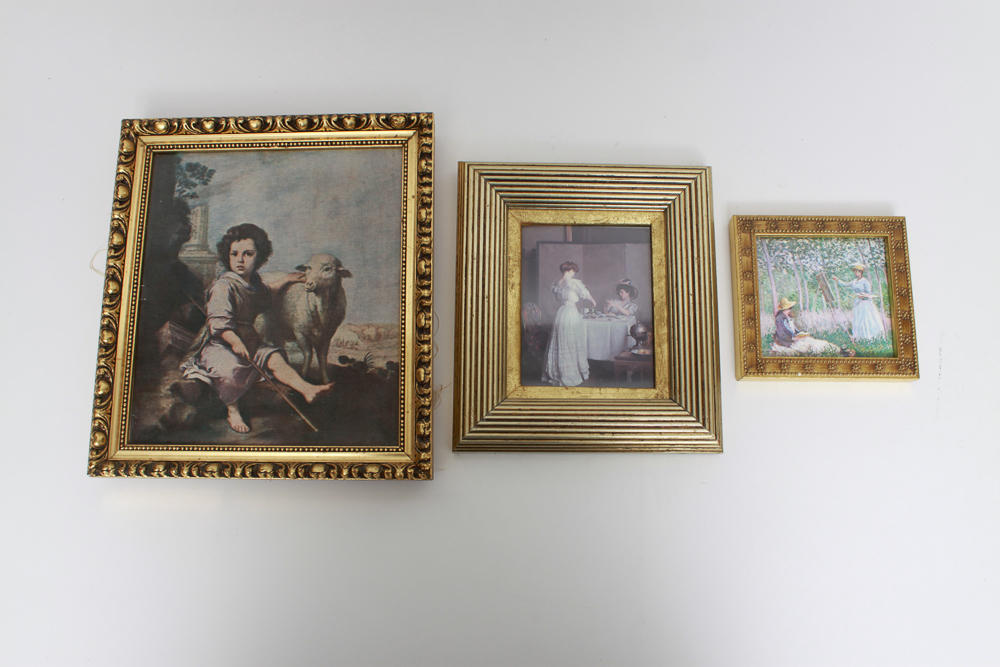 Three Vintage Offset Lithograph Prints