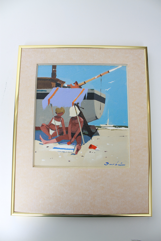 Collection of Five of Barbé Acrylic Paintings on Board