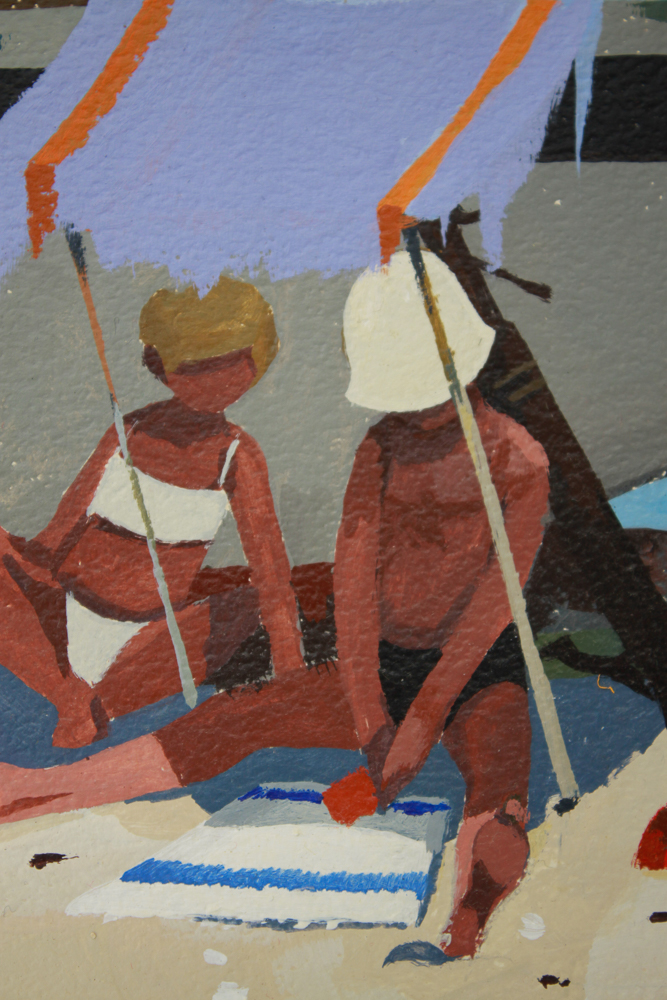 Collection of Five of Barbé Acrylic Paintings on Board