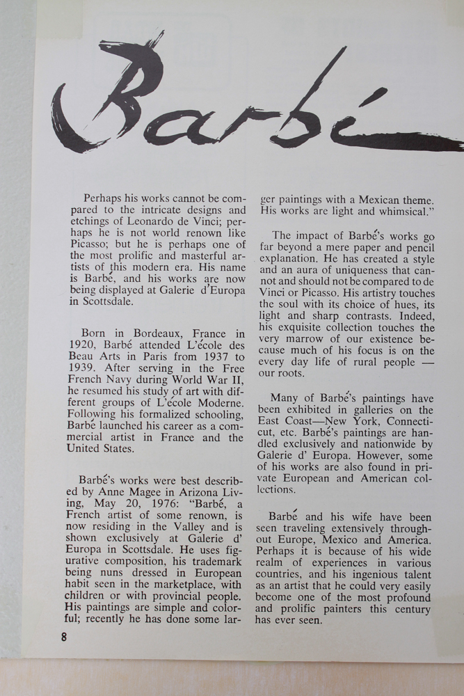 Collection of Five of Barbé Acrylic Paintings on Board