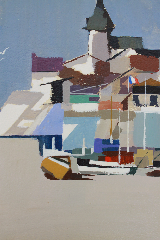 Collection of Five of Barbé Acrylic Paintings on Board