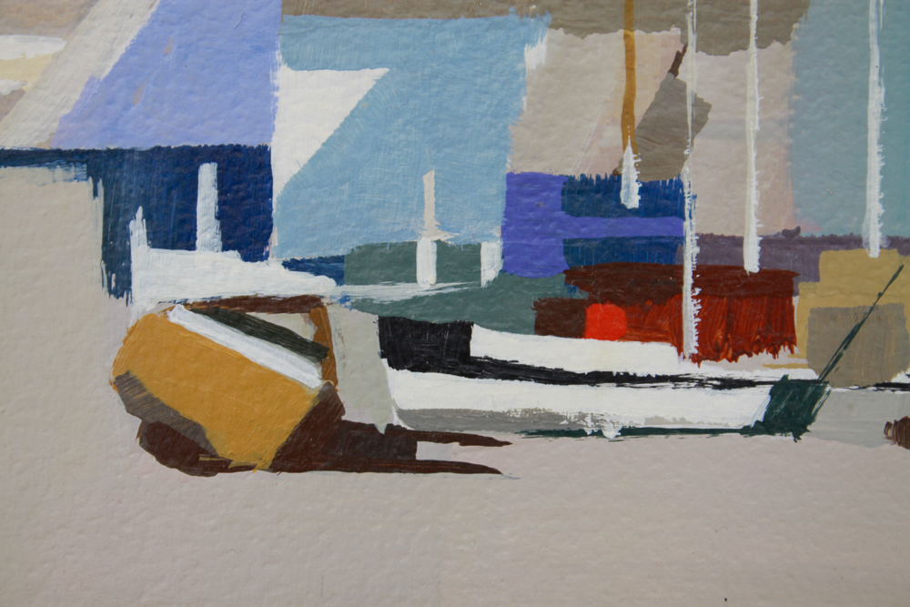 Collection of Five of Barbé Acrylic Paintings on Board