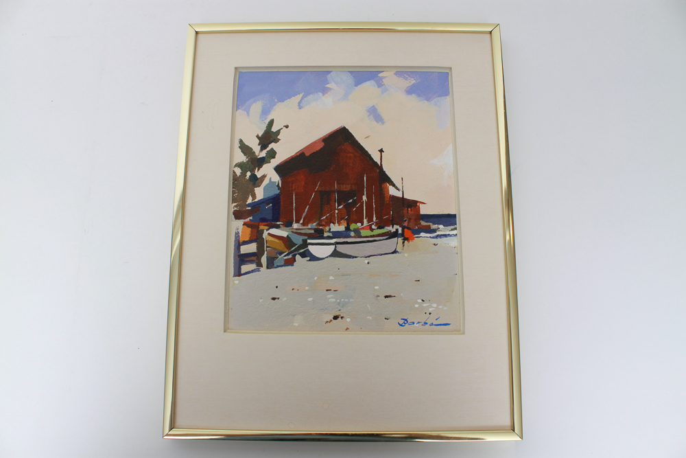 Collection of Five of Barbé Acrylic Paintings on Board