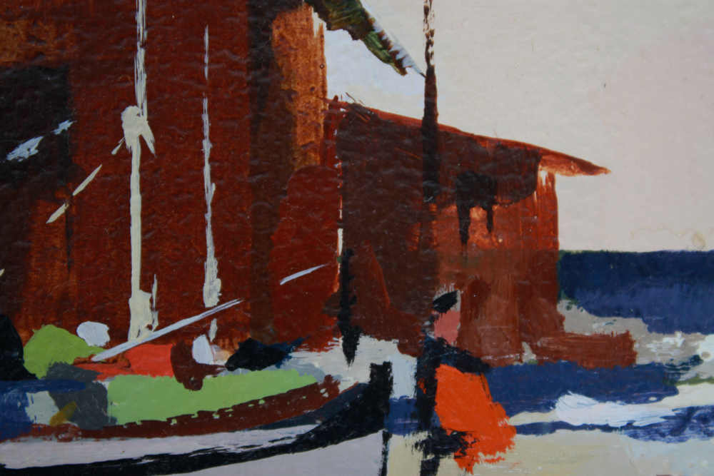 Collection of Five of Barbé Acrylic Paintings on Board