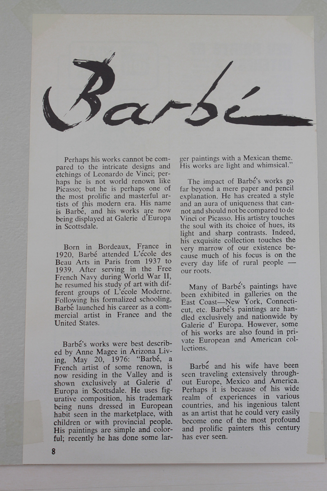 Collection of Five of Barbé Acrylic Paintings on Board