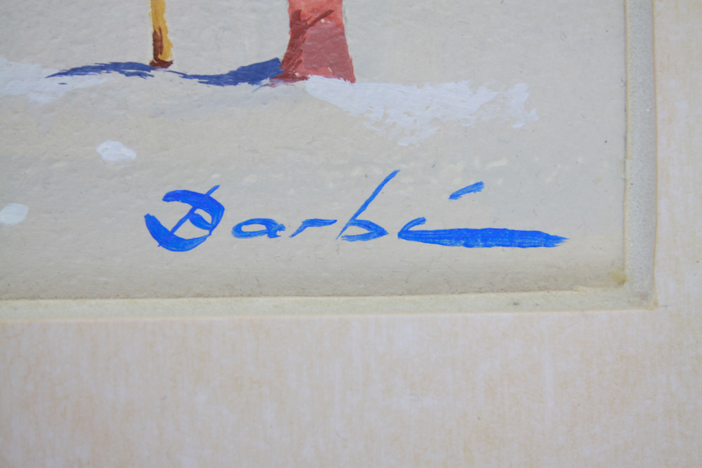 Collection of Five of Barbé Acrylic Paintings on Board