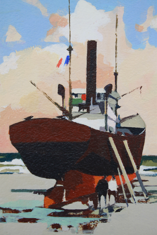 Collection of Five of Barbé Acrylic Paintings on Board