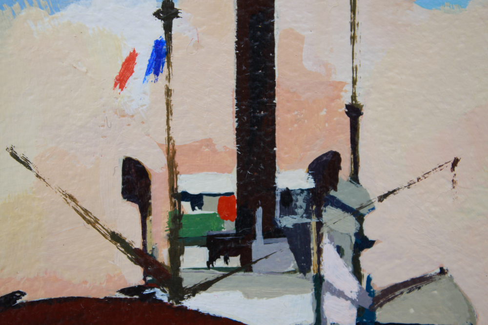 Collection of Five of Barbé Acrylic Paintings on Board