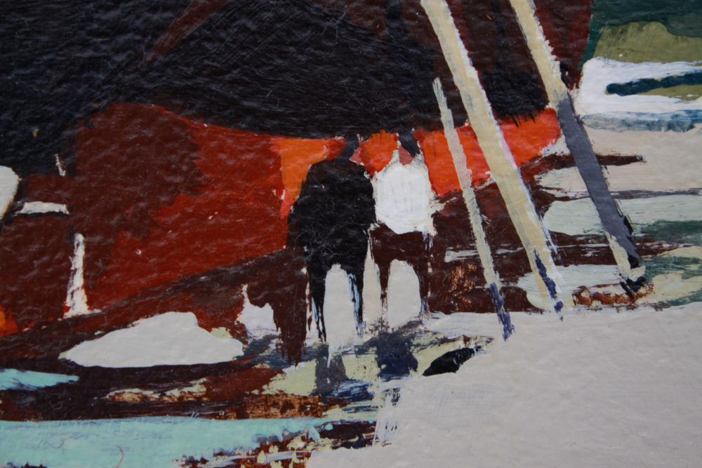 Collection of Five of Barbé Acrylic Paintings on Board