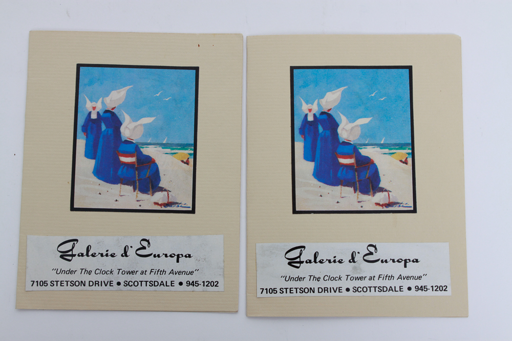 Collection of Five of Barbé Acrylic Paintings on Board