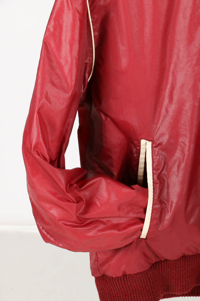 Men's Red Bomber Style Reversible Windbreaker