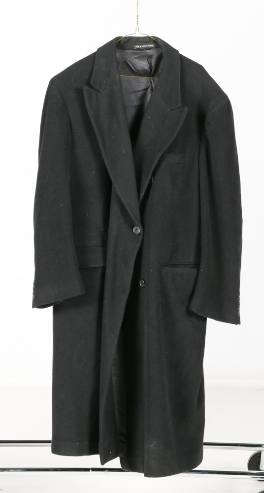 A Pair of Men's Trench Coats in Black and Grey