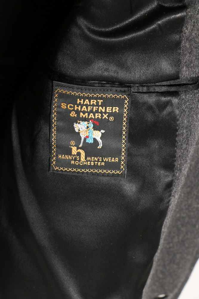 A Pair of Men's Trench Coats in Black and Grey