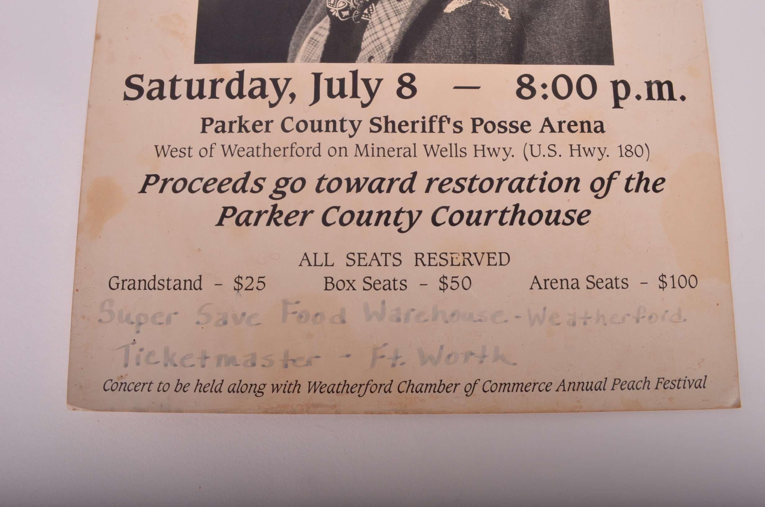 Willie Nelson Autographed Concert Poster