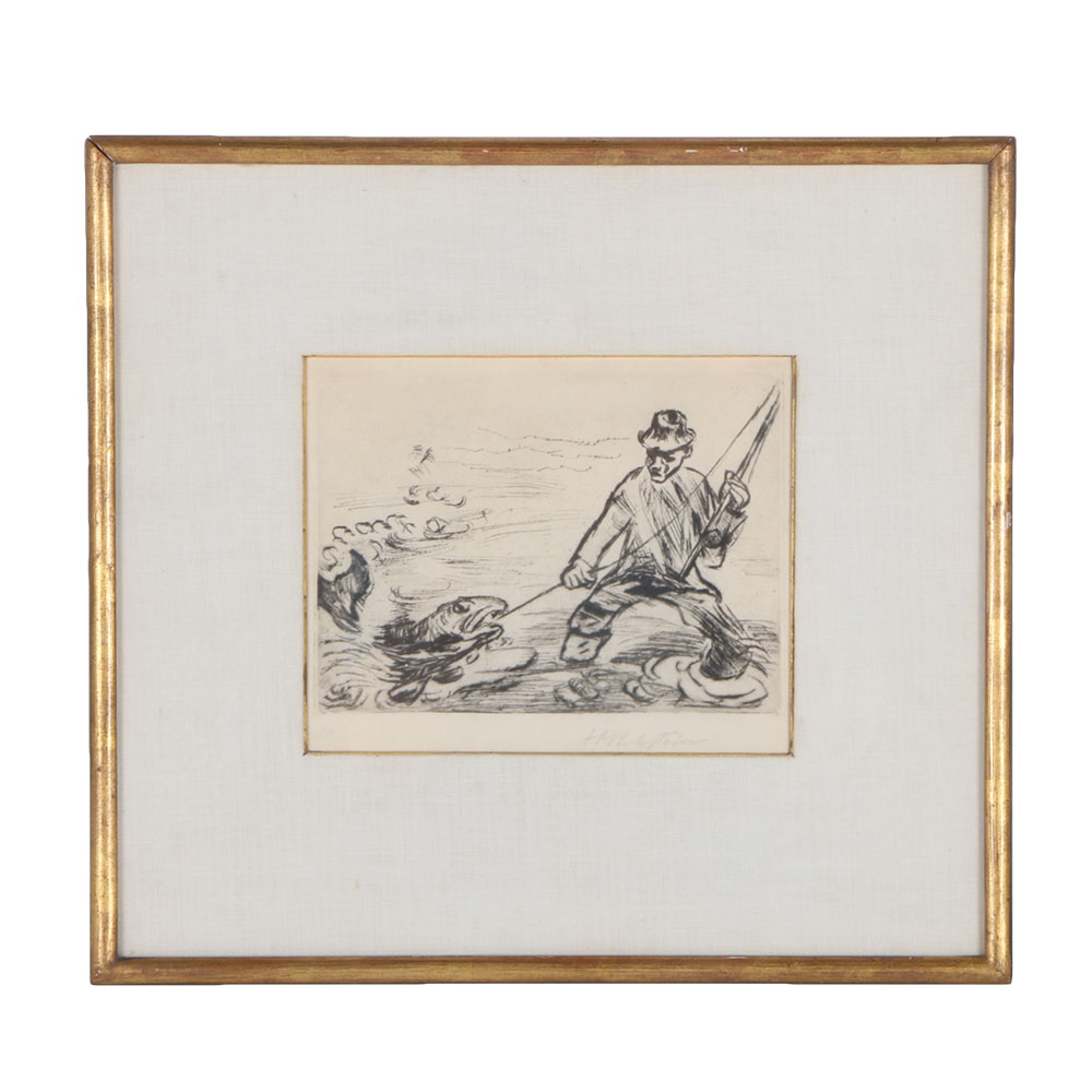 Max Pechstein Drypoint Engraving