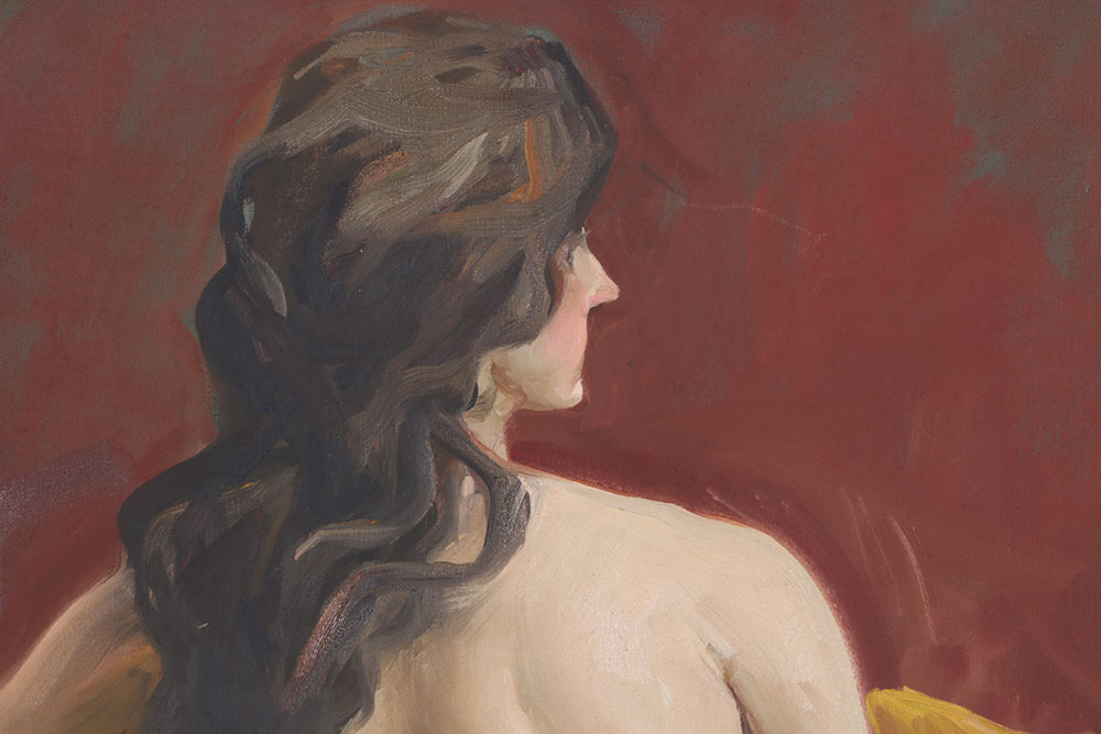 Original Acrylic Painting of Nude Woman