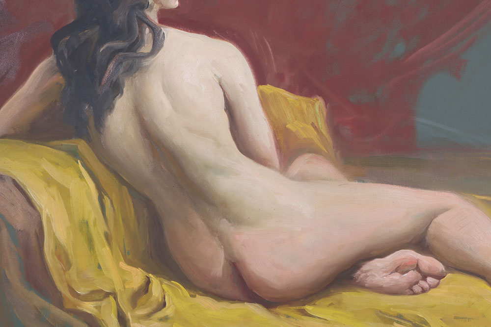 Original Acrylic Painting of Nude Woman