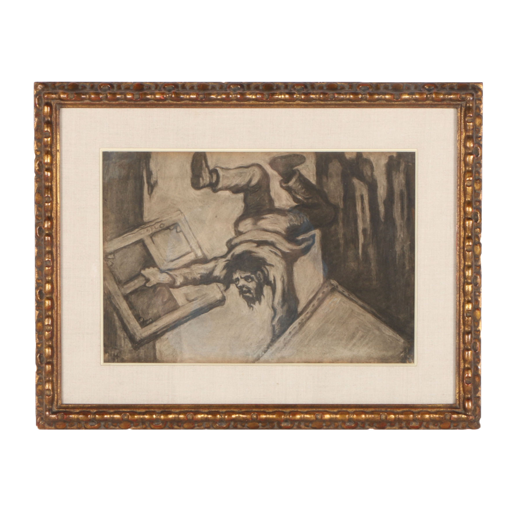 Eugene Higgins Charcoal on Paper "Nightmare"