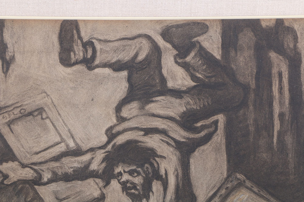 Eugene Higgins Charcoal on Paper "Nightmare"