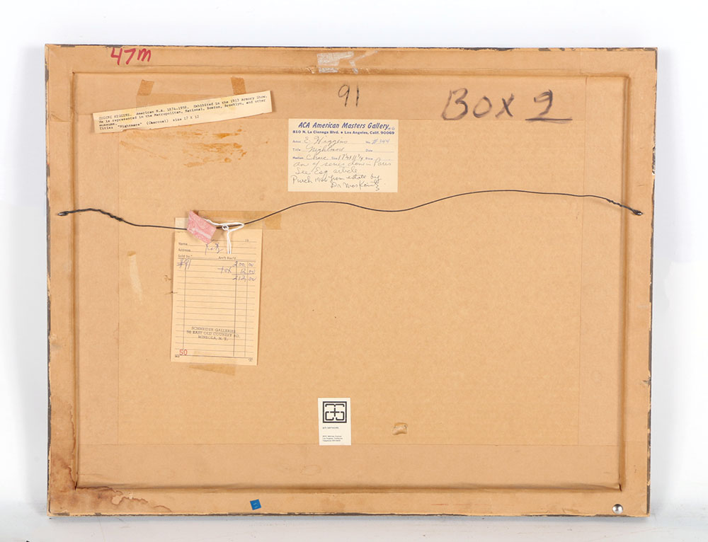 Eugene Higgins Charcoal on Paper "Nightmare"