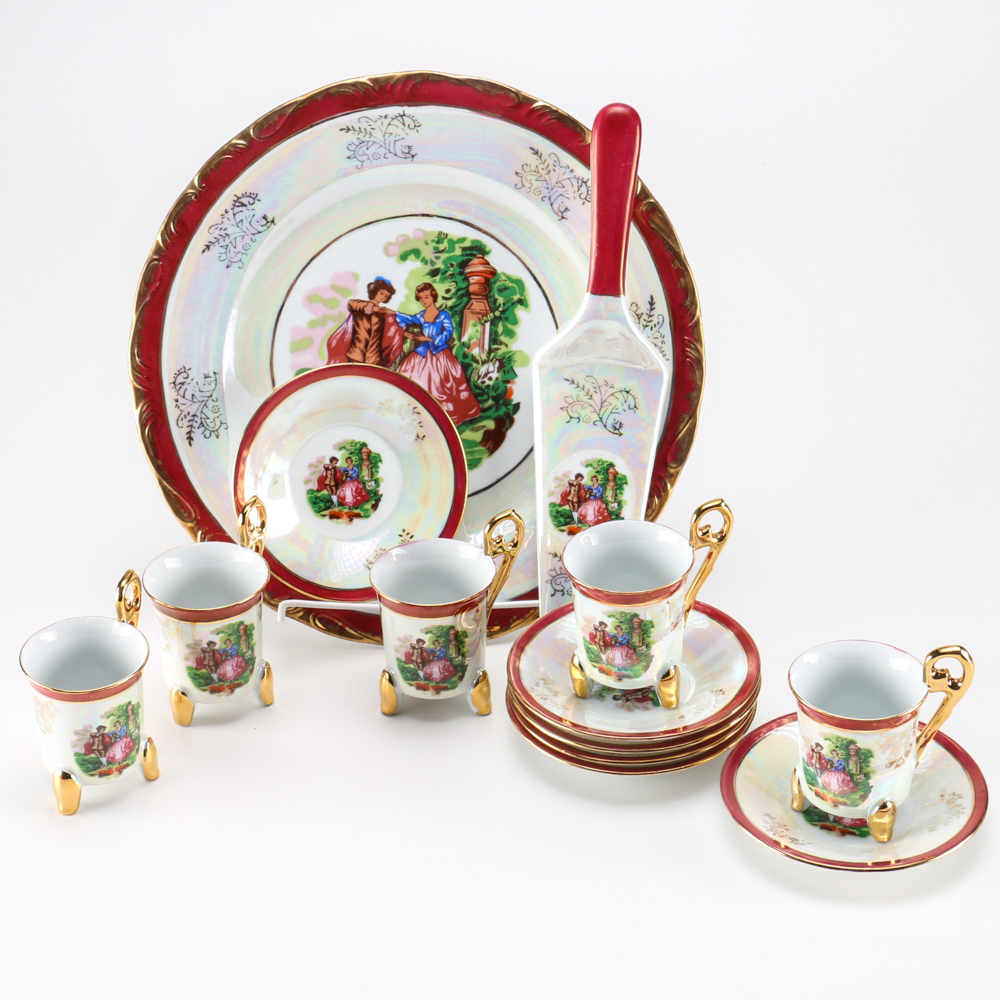 Set of Imperial Design Czechoslovakian Porcelain