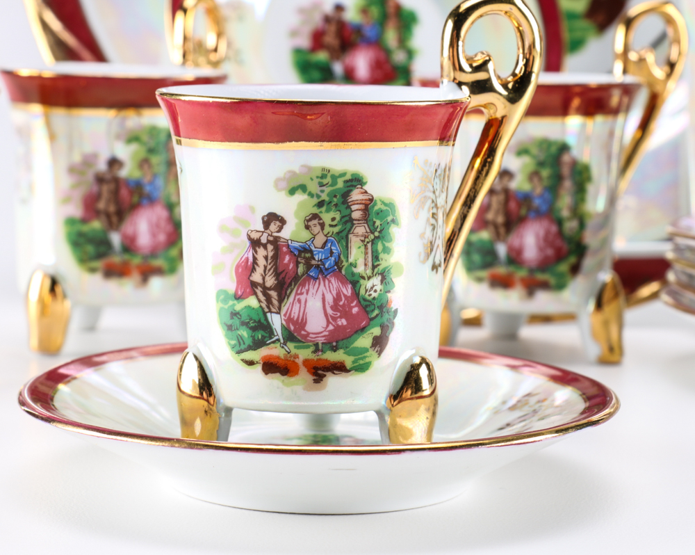 Set of Imperial Design Czechoslovakian Porcelain