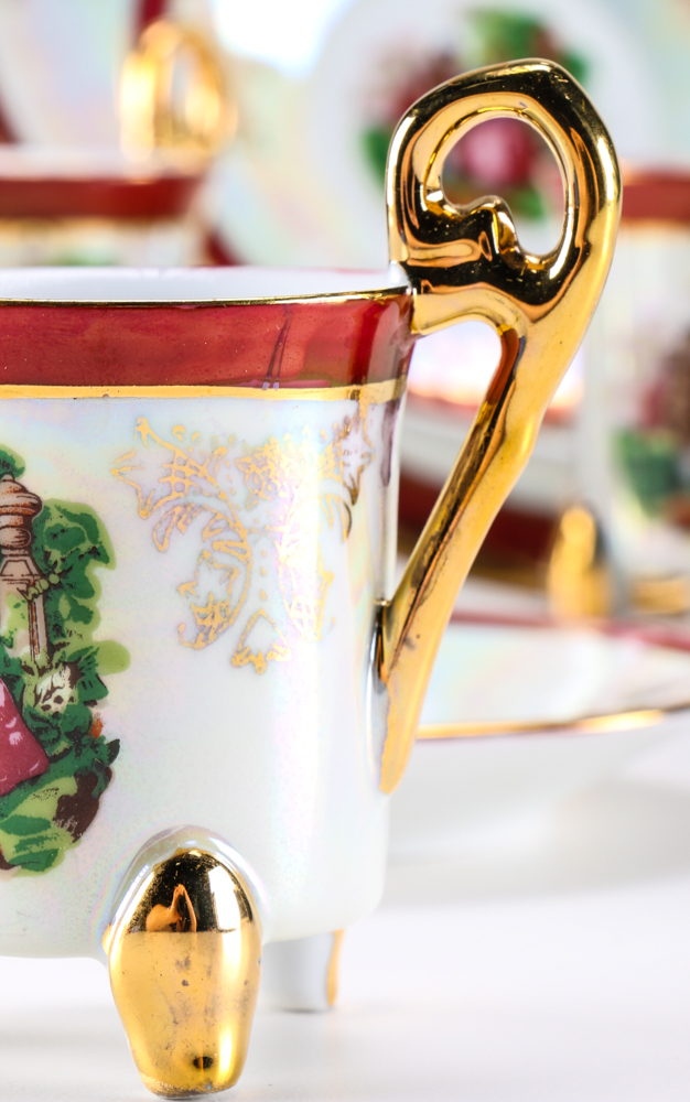 Set of Imperial Design Czechoslovakian Porcelain