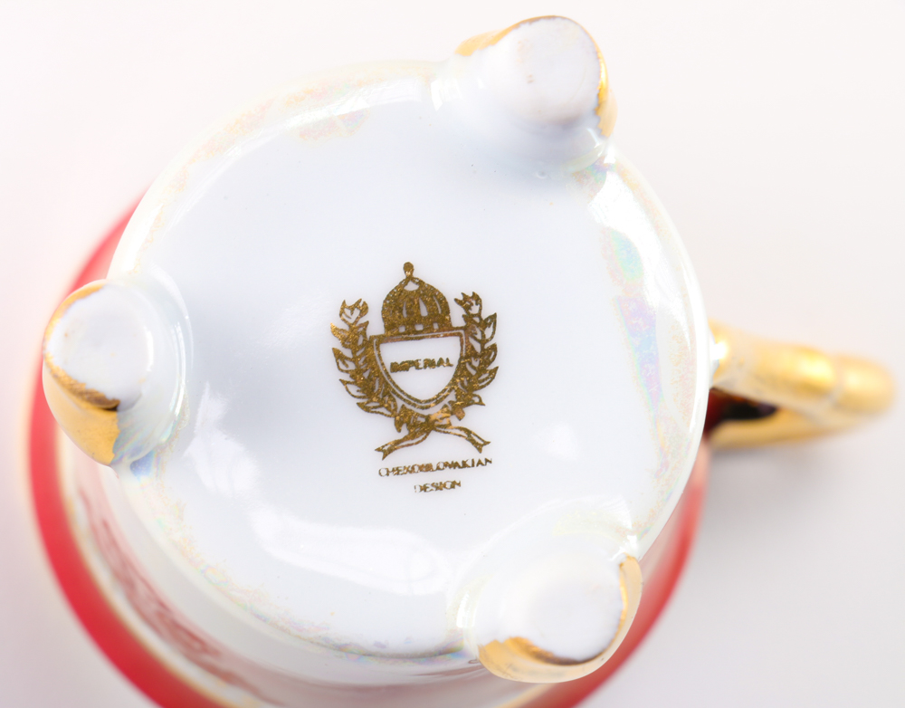 Set of Imperial Design Czechoslovakian Porcelain