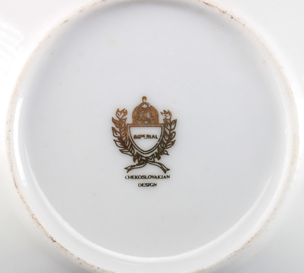 Set of Imperial Design Czechoslovakian Porcelain