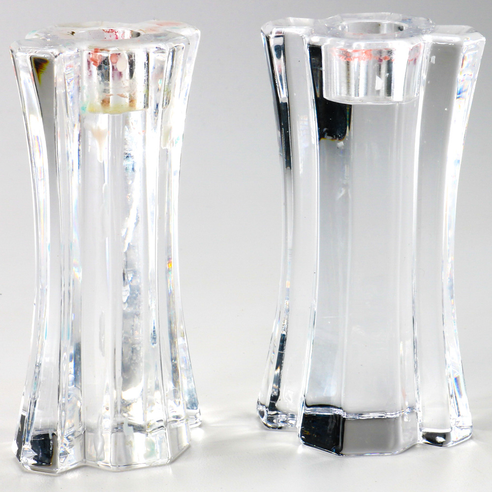Contemporary Crystal Candlesticks