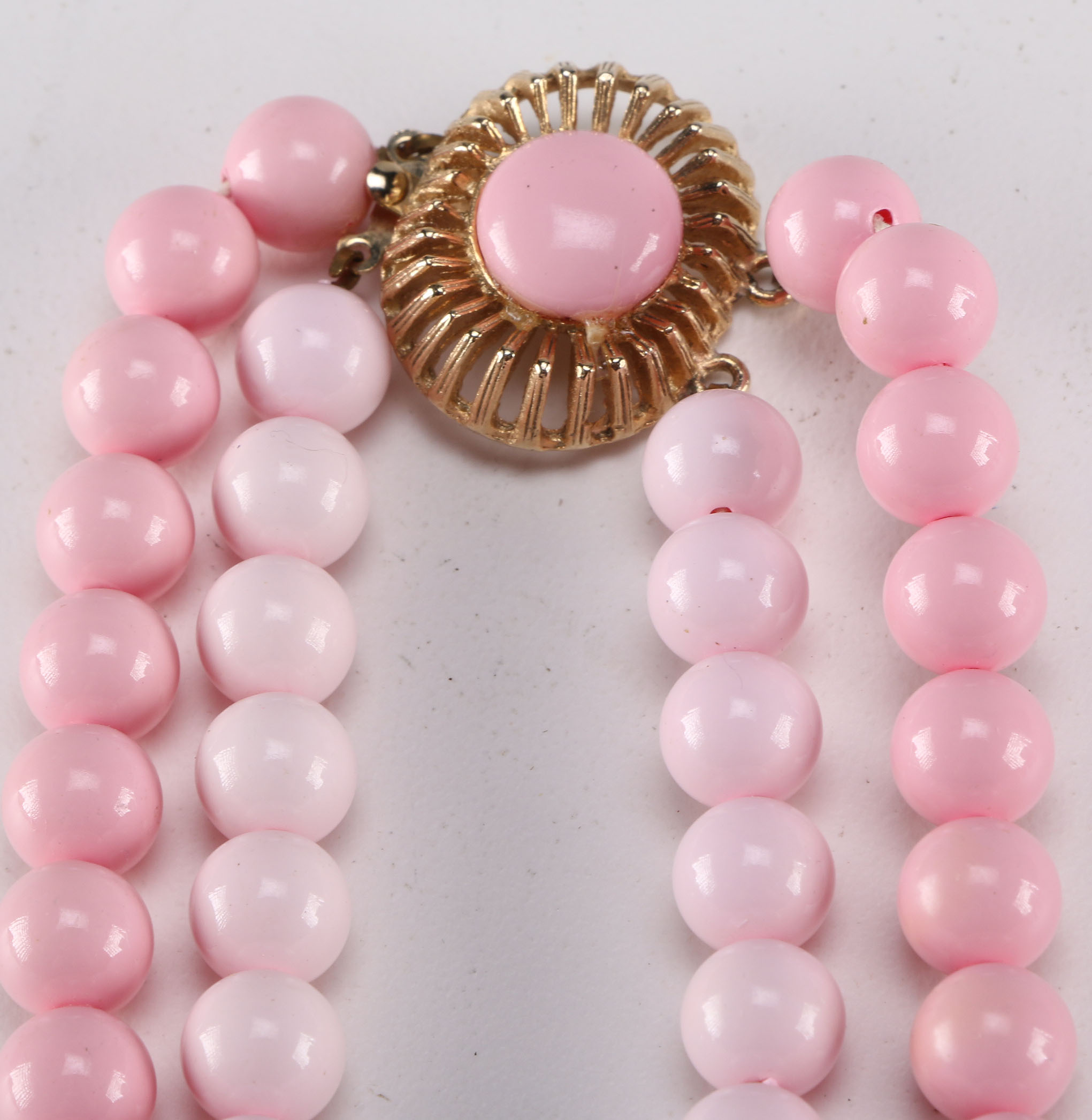 Pink and Gold Tone Costume Jewelry