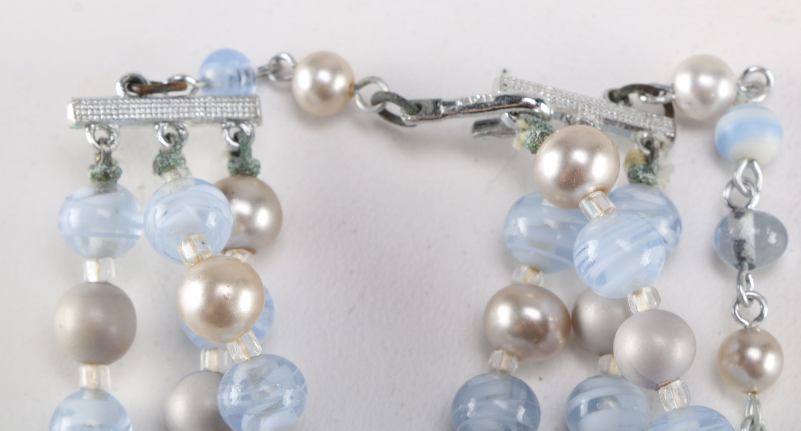 Collection of Blue Beaded Costume Jewelry