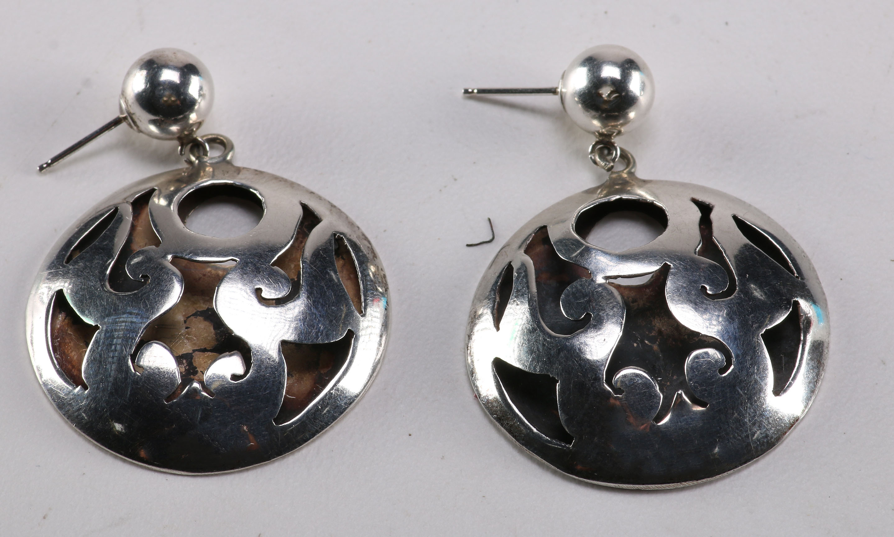 Mexican Sterling Silver Earrings and Necklace