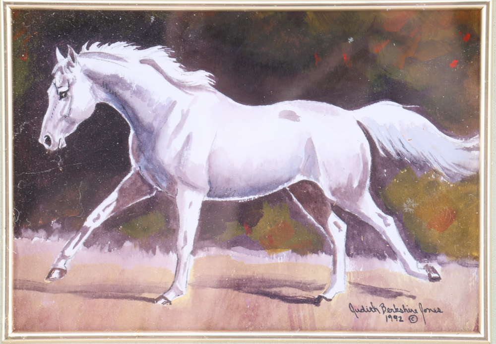 1992 Judith Berkshire Jones Watercolor of a Horse