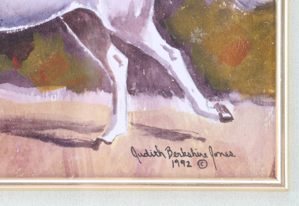 1992 Judith Berkshire Jones Watercolor of a Horse